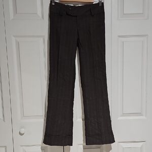 🤎 Spring Street Brown Pinstripe Dress Pants Bootcut Career Work Trousers